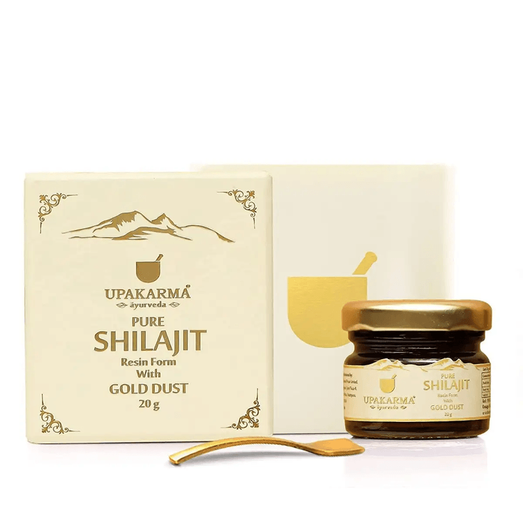 Upakrma Pure Shilajit Resin Form With Gold Dust 20 g